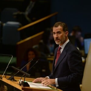 Le roi Felipe VI d'Espagne - Conseil de sécurité de l'ONU à New York le 20 septembre 2016