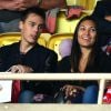 Louis Ducruet et sa compagne Marie assistent au match de football de la Ligue des Champions (phase de groupes) "Monaco contre Leverkusen (1-1)" au stade Louis II à Monaco. Le 27 septembre 2016. ©Bruno Bébert/Bestimage