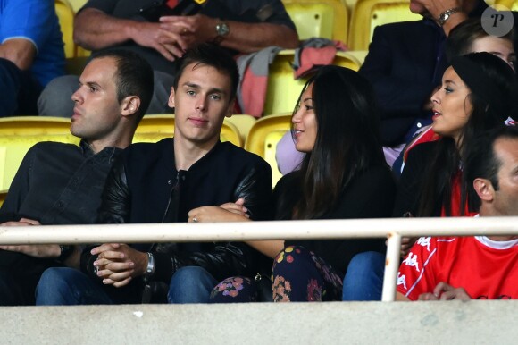 Louis Ducruet et sa compagne Marie assistent au match de football de la Ligue des Champions (phase de groupes) "Monaco contre Leverkusen (1-1)" au stade Louis II à Monaco. Le 27 septembre 2016. ©Bruno Bébert/Bestimage