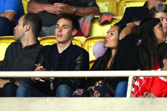 Louis Ducruet et sa compagne Marie assistent au match de football de la Ligue des Champions (phase de groupes) "Monaco contre Leverkusen (1-1)" au stade Louis II à Monaco. Le 27 septembre 2016. ©Bruno Bébert/Bestimage