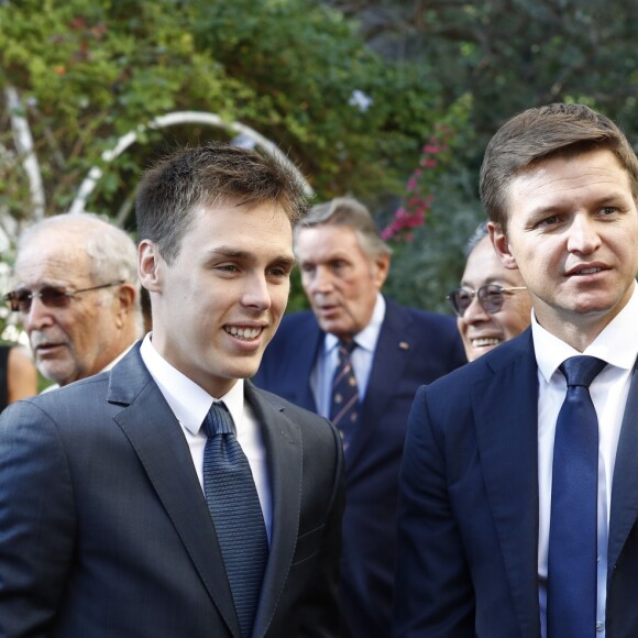 Louis Ducruet et Gareth Wittstock - Venturi présente sa nouvelle formule E au Prince Albert II de Monaco au palais princier le 26 septembre 2016. © Jean-Charles Vinaj / Pool Monaco / Bestimage  Venturi presents the new Formula E at prince Albert II of Monaco on September 26th, 201626/09/2016 - Monaco