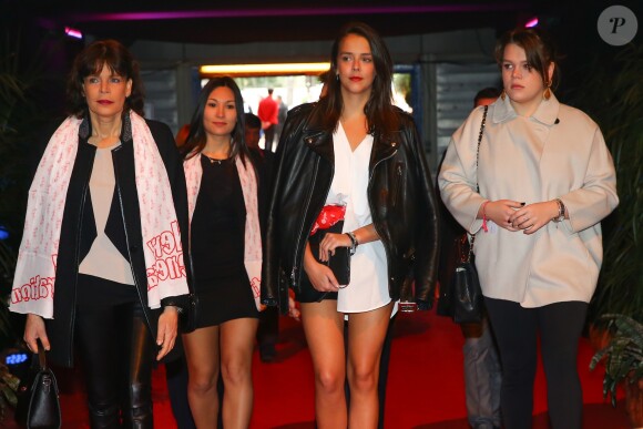 La princesse Stéphanie de Monaco et ses enfants Camille Gottlieb, Pauline Ducruet et Louis Ducruet avec sa petite amie Marie - Cérémonie de remise de prix de la 5ème édition du festival "New Generation" à Monaco, le 31 janvier 2016. © Olivier Huitel/Pool Restreint/Bestimage