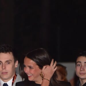 Louis Ducruet et sa compagne Marie, la princesse Stéphanie de Monaco, Pauline Ducruet - 40ème Festival International du Cirque de Monte-Carlo au chapiteau de Fontvieille à Monaco, le 15 janvier 2016. © Bruno Bebert/ Pool Monaco/Bestimage