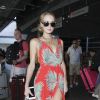 Paris Hilton arrive à l'aéroport LAX de Los Angeles, Californie, Etats-Unis, le 28 août 2016.