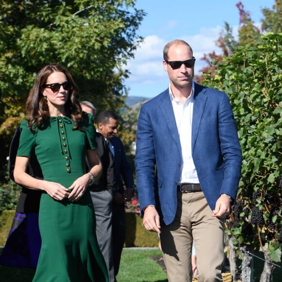 Le prince William et Kate Middleton, duc et duchesse de Cambridge, ont pris part à un festival gastronomique, "A Taste of British-Colombia", sur Mission Hill à Kelowna dans la vallée de l'Okanagan, au matin du quatrième jour de leur visite officielle au Canada, le 27 septembre 2016