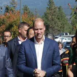 Le prince William et Kate Middleton, duc et duchesse de Cambridge, en visite sur le campus de l'Université de Colombie-Britannique à Kelowna dans la vallée de l'Okanagan, au matin du quatrième jour de leur visite officielle au Canada, le 27 septembre 2016