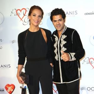 Mélissa Theuriau et son mari Jamel Debbouze au gala "Par Coeur" pour les 10 ans de l'association "Cekedubonheur" au pavillon d'Armenonville à Paris, le 24 septembre 2015.