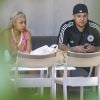 Blac Chyna enceinte déjeune avec son fiancé Rob Kardashian à Miami, le 13 mai 2016