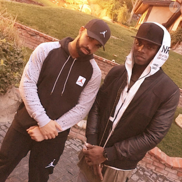 Josh Gordon, receveur des Cleveland Browns, a indiqué le 29 septembre 2016 qu'il renonçait provisoirement à sa carrière pour entrer en centre de désintoxication et tenter de vaincre ses addictions. Photo Instagram d'une rencontre avec Drake.