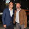 Dan Carter et Philippe Etchebest à la soirée Jaguar et Land Rover à l'occasion de l'ouverture du 119ème édition du Mondial de l'Automobile 2016 au Paris Expo Porte de Versailles à Paris, France, le 29 septembre 2016.