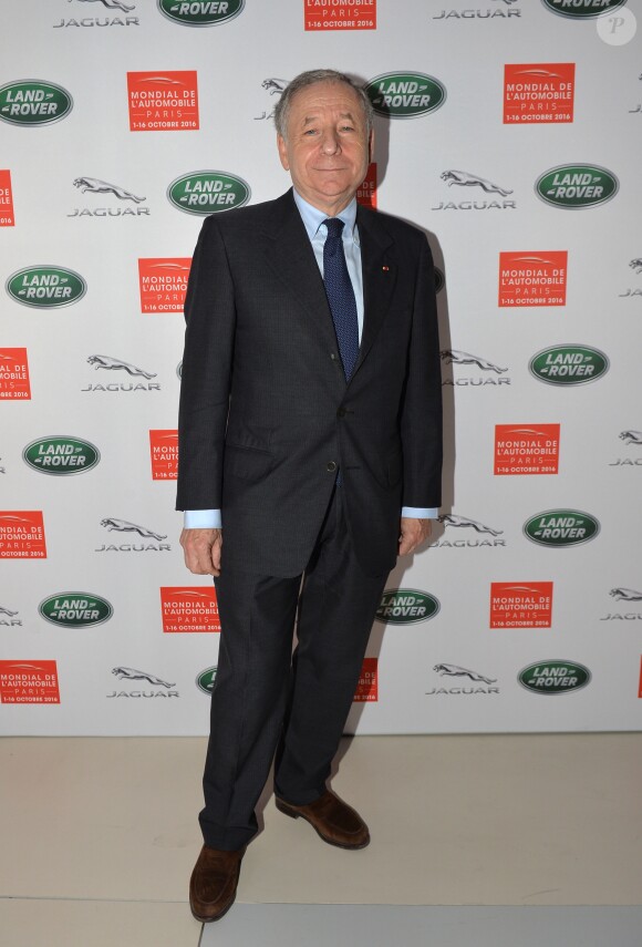 Jean Todt à la soirée Jaguar et Land Rover à l'occasion de l'ouverture du 119ème édition du Mondial de l'Automobile 2016 au Paris Expo Porte de Versailles à Paris, France, le 29 septembre 2016.