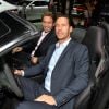 Nicolas Mahut et Michaël Llodra à la soirée Jaguar et Land Rover à l'occasion de l'ouverture du 119ème édition du Mondial de l'Automobile 2016 au Paris Expo Porte de Versailles à Paris, France, le 29 septembre 2016.