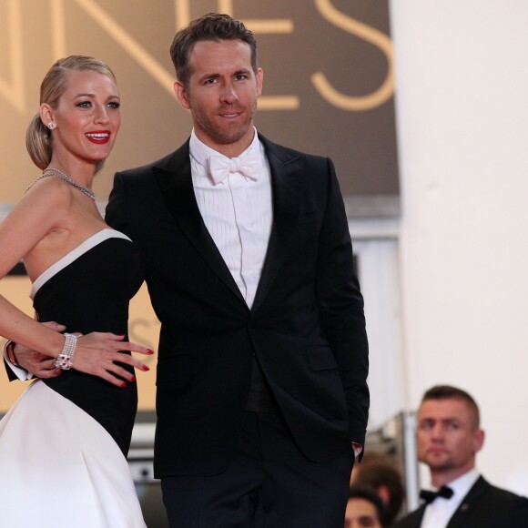 Blake Lively et son mari Ryan Reynolds à Cannes le 16 mai 2014.