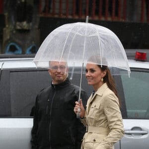 Le duc William et la duchesse Catherine de Cambridge visitaient la réserve de Bella Bella et la Forêt Grand Ours au Canada le 26 septembre 2016.