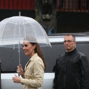 Le duc William et la duchesse Catherine de Cambridge visitaient la réserve de Bella Bella et la Forêt Grand Ours au Canada le 26 septembre 2016.