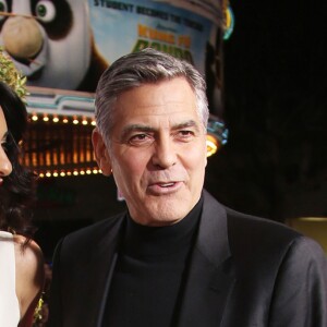 George Clooney et sa femme Amal Alamuddin Clooney à la première du film "Hail, Caesar!" à Westwood le 1er février 2016.