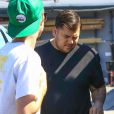 Exclusif - Blac Chyna enceinte et son fiancé Rob Kardashian à la sortie d'un studio d'enregistrement à Los Angeles, le 7 juillet 2016