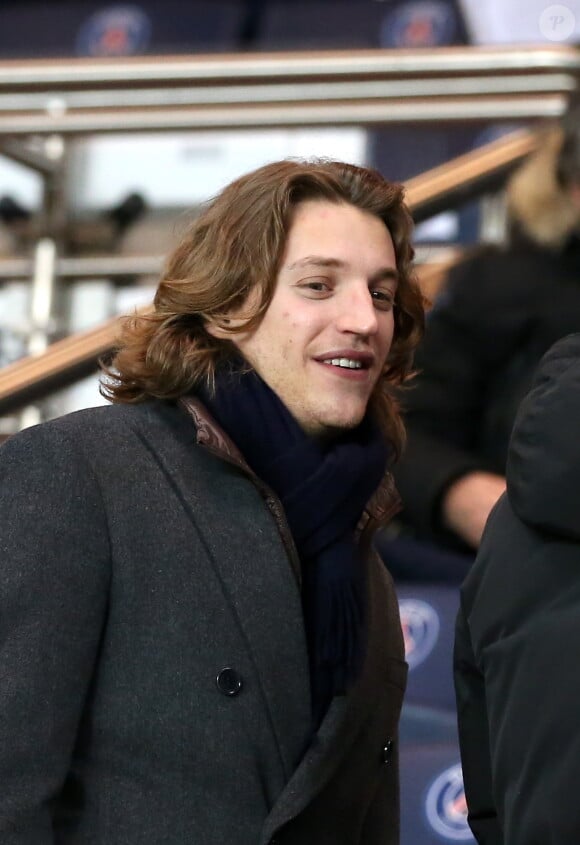 Jean Sarkozy - People au quart de finale de la Coupe de France de football entre le PSG et l'AS Monaco (2-0) au Parc des Princes à Paris le 4 mars 2015.