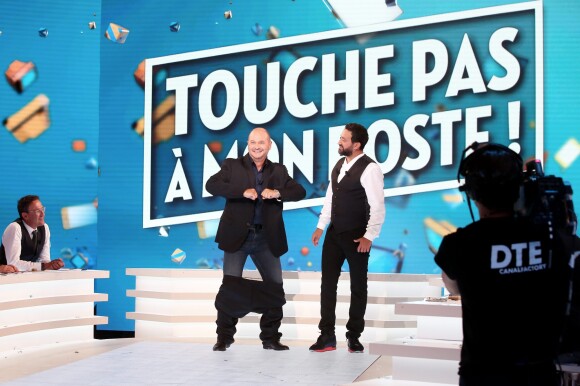 Exclusif -Cauet et Cyril Hanouna - Enregistrement de la première émission de la rentrée de Touche pas à mon poste (TPMP) sur C8 à Paris le 5 septembre 2016. © Dominique Jacovides / Bestimage