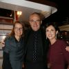 Exclusif - Laurent Weil avec sa femme Fiona et Caroline Barclay lors du 50ème anniversaire de Caroline Barclay sur le bateau"Acajou" des Yachts de Paris, le 4 octobre 2016