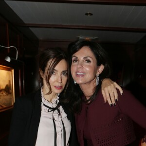 Exclusif - Anne Parillaud et Caroline Barclay lors du 50ème anniversaire de Caroline Barclay sur le bateau"Acajou" des Yachts de Paris, le 4 octobre 2016