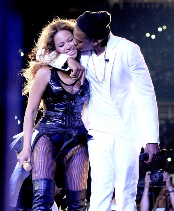 Beyoncé et Jay Z en concert à East Rutherford. Juillet 2014.