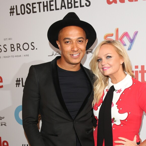 Emma Bunton et son fiancé Jade Jones à la soirée Attitude Awards 2016 à Londres, le 9 octobre 2016