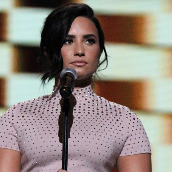 Demi Lovato à la Convention du Parti Démocrate au "Wells Fargo Arena" à Philadelphie, le 25 juillet 2016.
