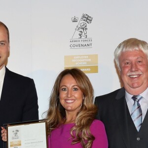 Le prince William à la soirée de remise des MOD Employer Recognition Scheme Gold Awards à Londres le 12 octobre 2016.
