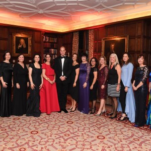 Le prince William lors de la soirée de gala de la fondation 100 Women in Hedge Funds à Londres le 10 octobre 2016, au profit de l'association SkillForce dont il est le parrain.