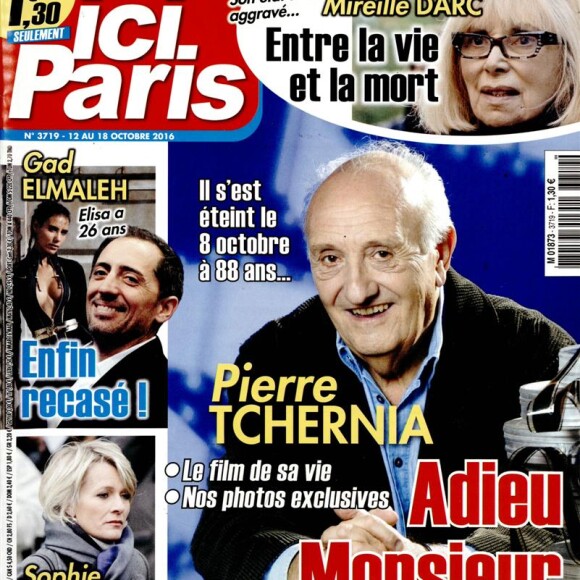 Magazine "Ici Paris" en kiosques le 13 octobre 2016.