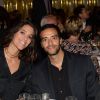 Laurie Cholewa et Tarek Boudali lors du dîner de la fondation ARC au restaurant de l'hôtel The Peninsula à Paris le 10 octobre 2016.