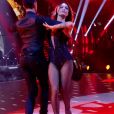  Caroline Receveur et Maxime Dereymez - "Danse avec les stars 7" sur TF1. Le 15 octobre 2016. 