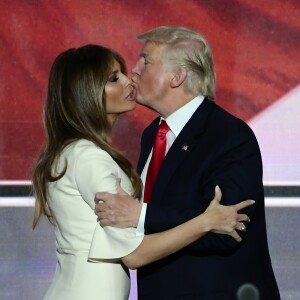 Melania et Donald Trump à la convention des Républicains à Cleveland. Le 21 juillet 2016