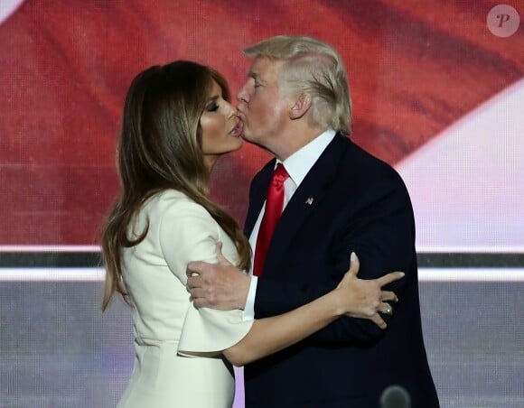Melania et Donald Trump à la convention des Républicains à Cleveland. Le 21 juillet 2016