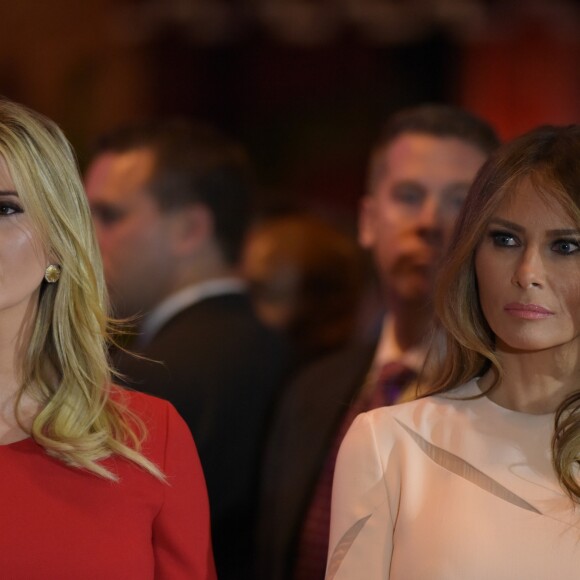 La fille de Donald Trump Ivanka et sa femme Melania - Donald Trump, candidat aux primaires du Parti républicain pour l'élection présidentielle de 2016 l'emporte dans l'état de New York le 19 Avril 2016.