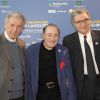 Constantin Costa Gavras, Pierre Etaix et Serge Toubiana - Vernissage de l'exposition "Le musée imaginaire d'Henri Langlois" à la Cinémathèque de Paris. Le 7 avril 2014.