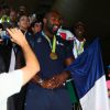 Teddy Riner - Arrivées des athlètes des jeux olympiques de Rio 2016 à l'aéroport de Roissy. Le 23 août 2016 France