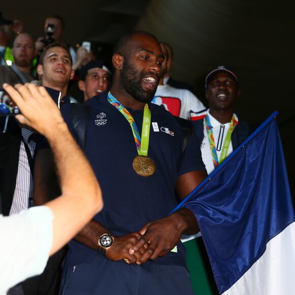 Teddy Riner - Arrivées des athlètes des jeux olympiques de Rio 2016 à l'aéroport de Roissy. Le 23 août 2016 France