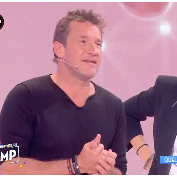 Benjamin Castaldi et sa femme Aurore dans l'émission "La folle histoire de Touche pas à mon poste !". Le 15 octobre 2016 sur C8.