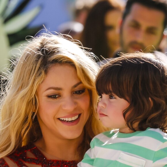La chanteuse Shakira et son fils Milan - La chanteuse Shakira, son compagnon Gerard Piqué et leur fils Milan lors de la finale de la coupe du monde de la FIFA 2014 Allemagne-Argentine à Rio de Janeiro, le 13 juillet 2014.13/07/2014 - Rio de Janeiro