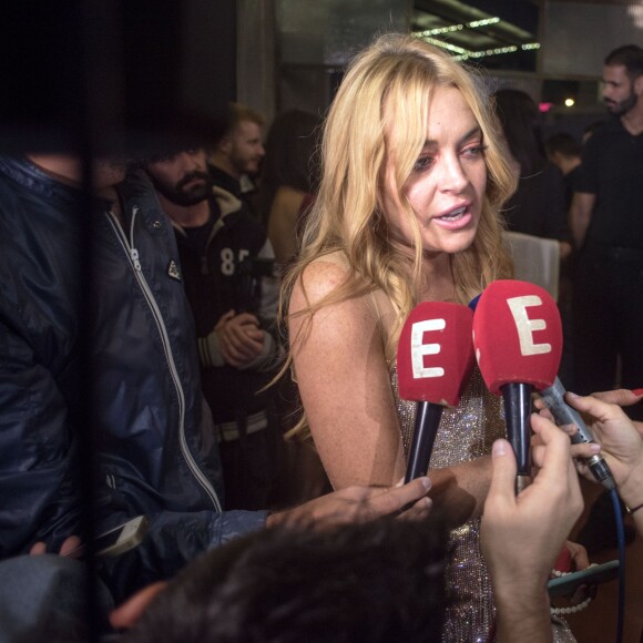 Lindsay Lohan à l'ouverture de son nouveau nightclub à Athènes en Grèce, le 15 octobre 2016