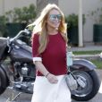 Lindsay Lohan est allée déjeuner à côté de son nouveau nightclub à Athènes en Grèce, le 15 octobre 2016
