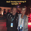 Laeticia Hallyday a préféré le concert de Neil Young lors de son passage avec Johnny Hallyday à Indio, le 16 octobre 2016.