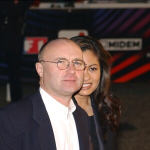 Phil Collins et sa femme Orianne à la 4e édition des NRJ Music Awards à Cannes le 19 janvier 2003