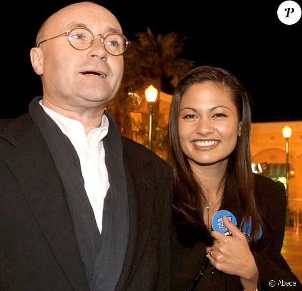 Phil Collins et sa femme au parc Disneyland Paris le 15 mars 2002