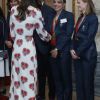 Kate Middleton, duchesse de Cambridge, lors d'une réception en l'honneur des médaillés des Jeux olympiques et paralympiques de Rio 2016 au Palais de Buckingham à Londres le 18 octobre 2016.
