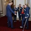 Le prince Harry - La famille royale d'Angleterre reçoit les médaillés des Jeux paralympiques de Rio 2016 au Palais de Buckingham à Londres le 18 octobre 2016.