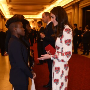 Kate Catherine Middleton, duchesse de Cambridge, Nicola Adams - La famille royale d'Angleterre reçoit les médaillés des Jeux paralympiques de Rio 2016 au Palais de Buckingham à Londres le 18 octobre 2016.