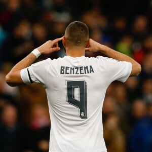 Karim Benzema lors du match Real Madrid contre le FC Seville à Madrid en Espagne le 20 mars 2016.